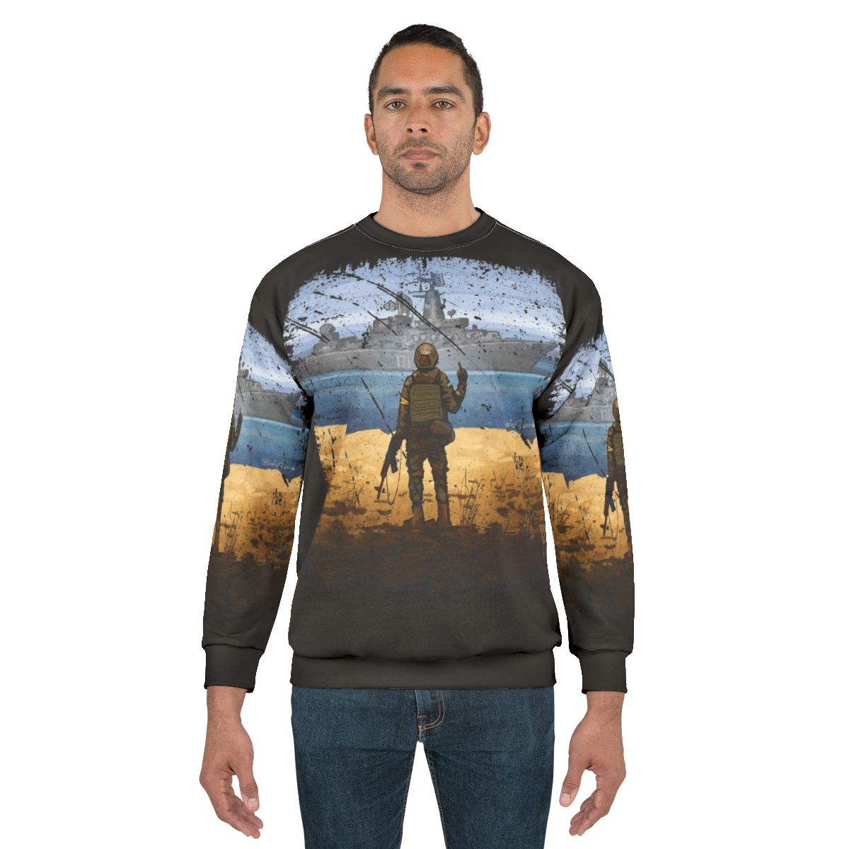 Vintage Ukraine flag design sweatshirt