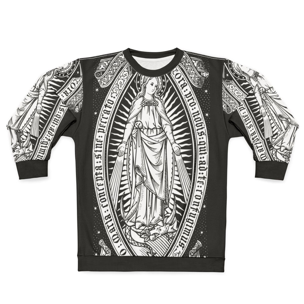 Vintage Virgin Mary Engraved Sweatshirt