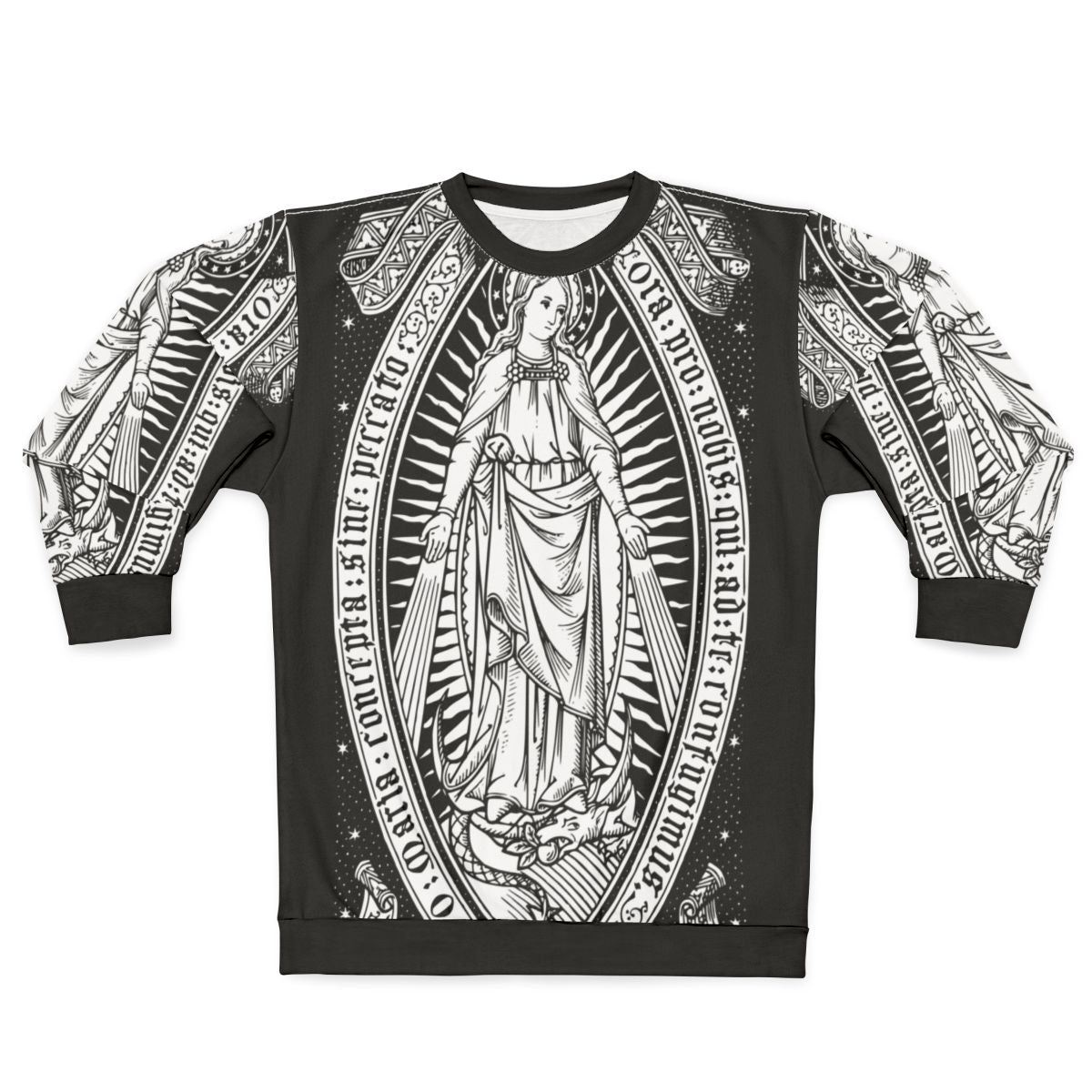 Vintage Virgin Mary Engraved Sweatshirt