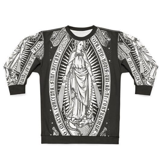 Vintage Virgin Mary Engraved Sweatshirt