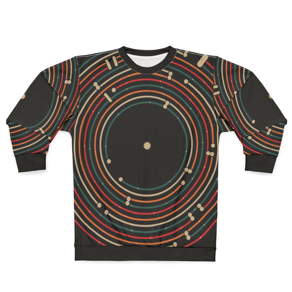 Vinyl music metro record map labyrinth sweatshirt