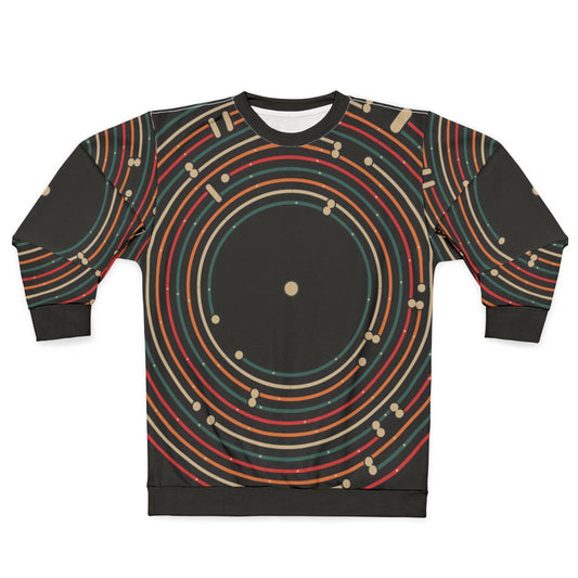 Vinyl music metro record map labyrinth sweatshirt