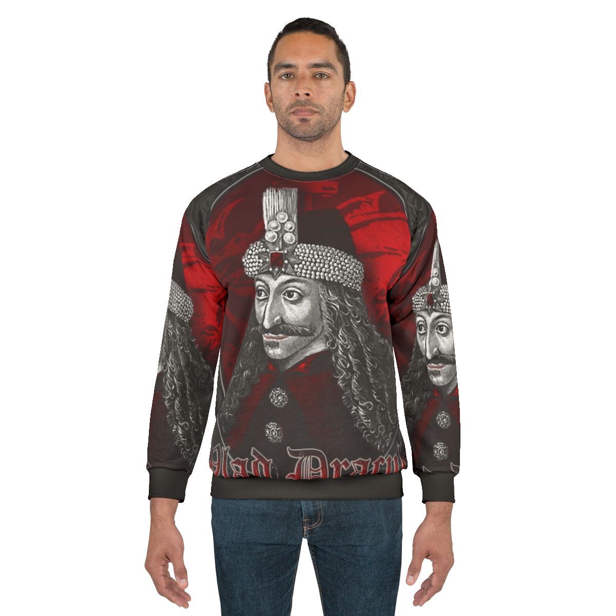 Vlad Dracula Gothic Sweatshirt with Vampire Imagery