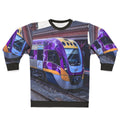 Vline train sweatshirt with Castlemaine station design