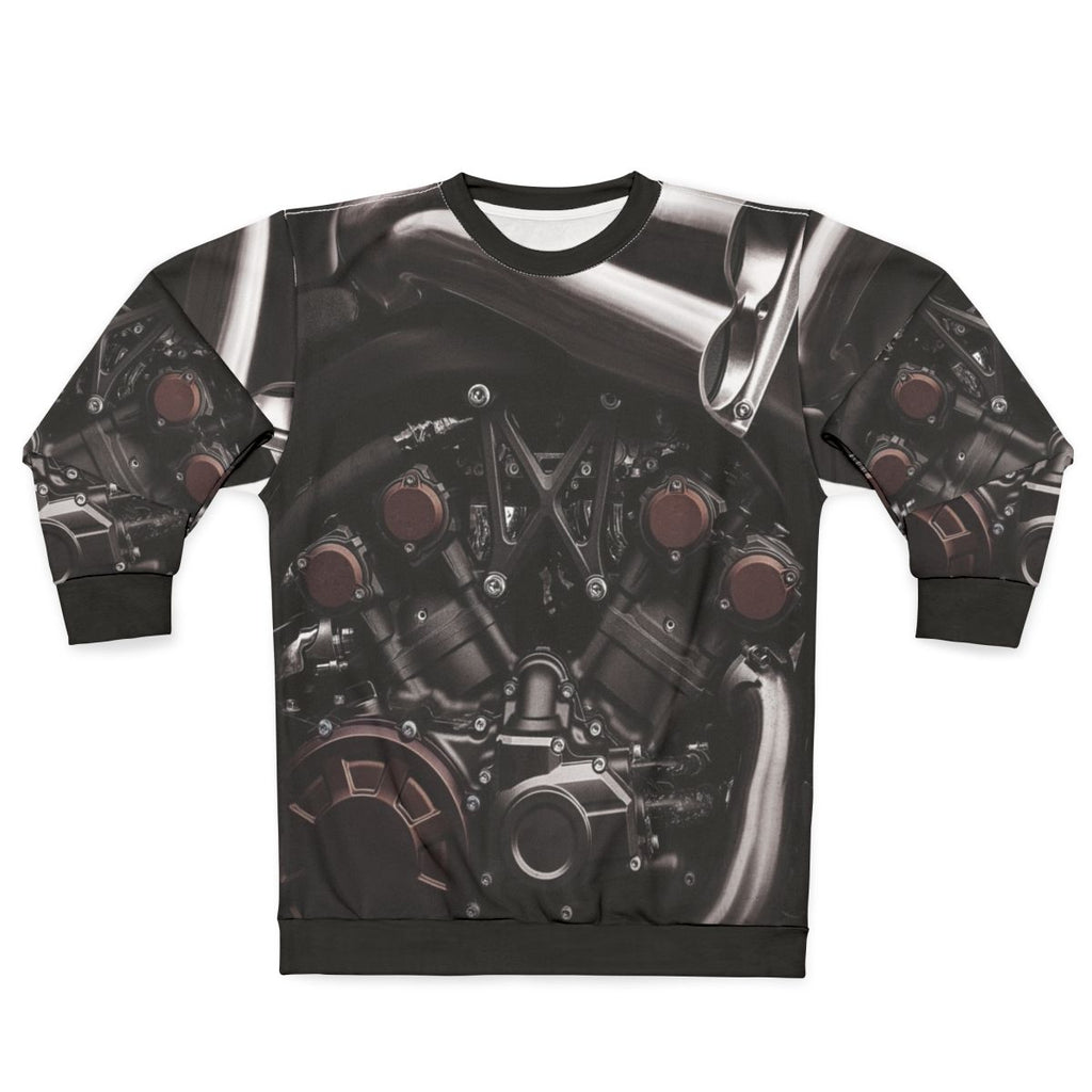 Vmax motorcycle sweatshirt with selective color design