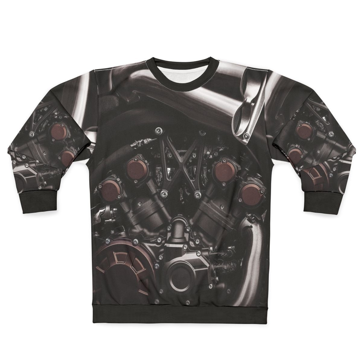 Vmax motorcycle sweatshirt with selective color design