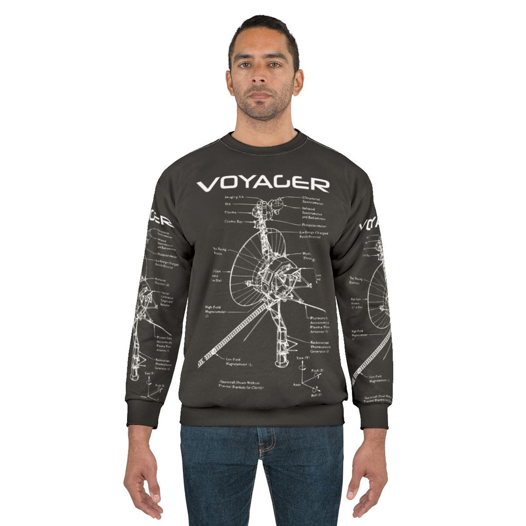 Voyager Program Interstellar Spacecraft White Sweatshirt