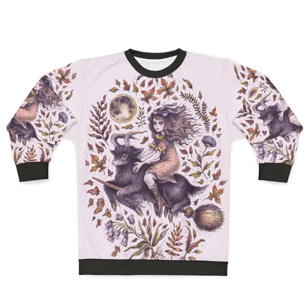 Vvitch Sweatshirt with Supernatural and Occult Designs