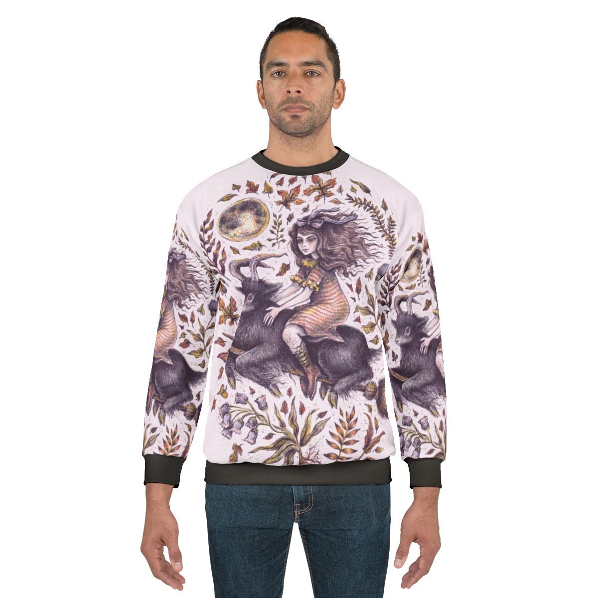 Vvitch Sweatshirt with Supernatural and Occult Designs
