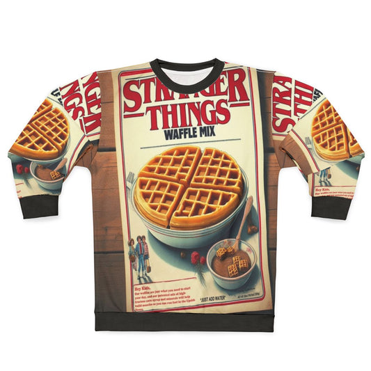 Waffle mix graphic sweatshirt with stranger things design