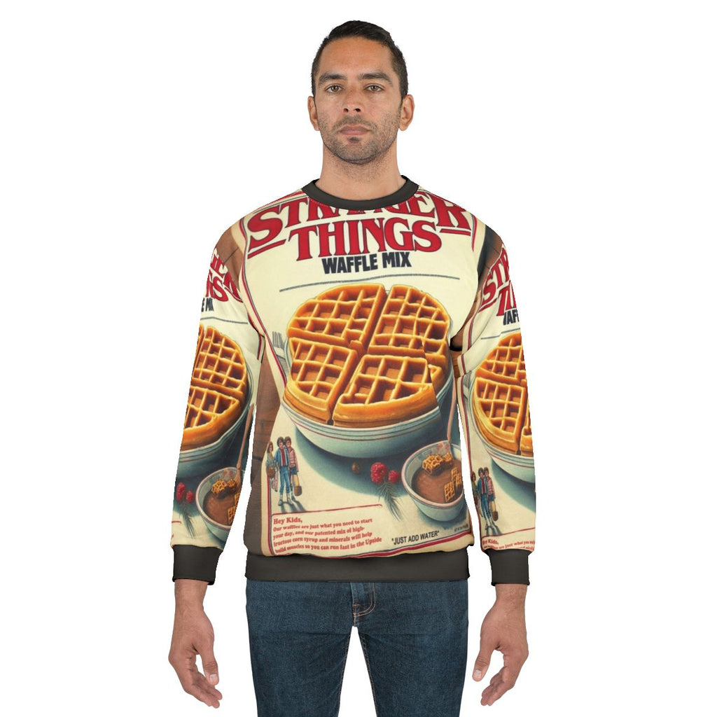 Waffle mix graphic sweatshirt with stranger things design