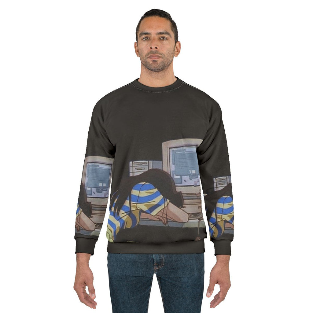 Cozy waiting sweatshirt for relaxation