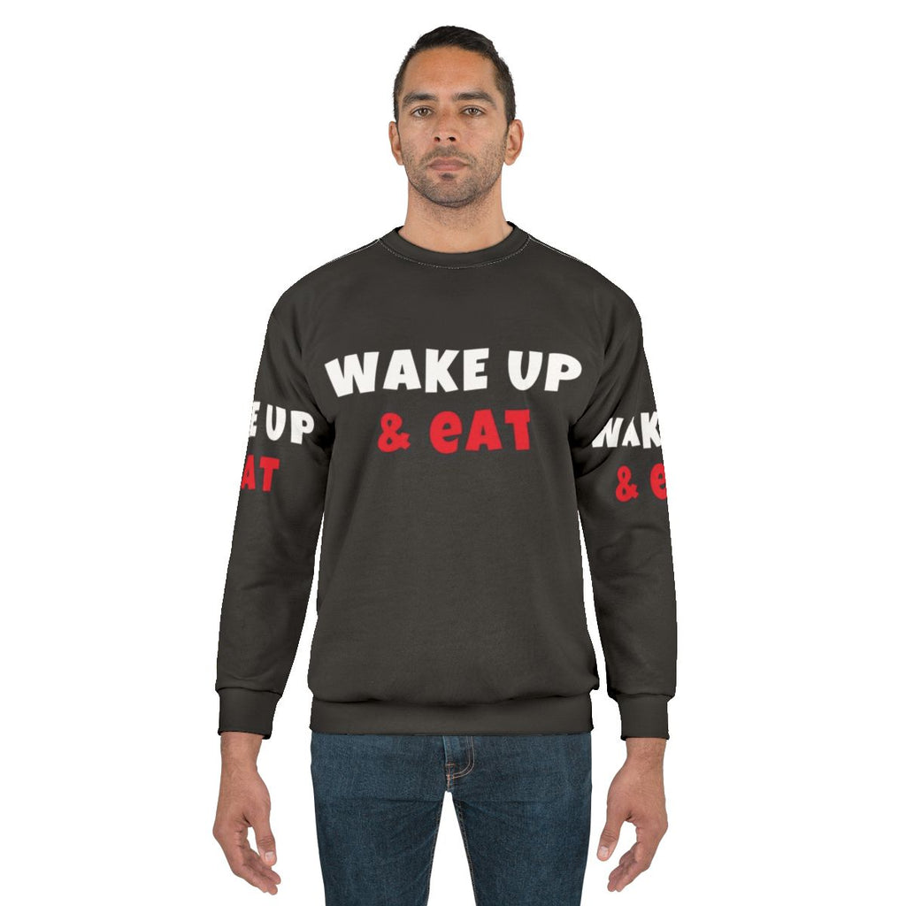 Wake Up and Conquer Your Day graphic sweatshirt