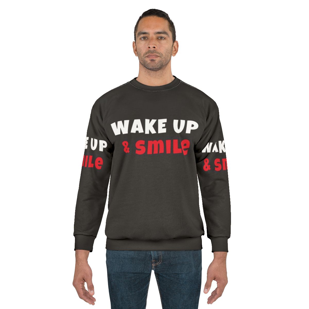 Wake up and smile sweatshirt with activities and hobbies