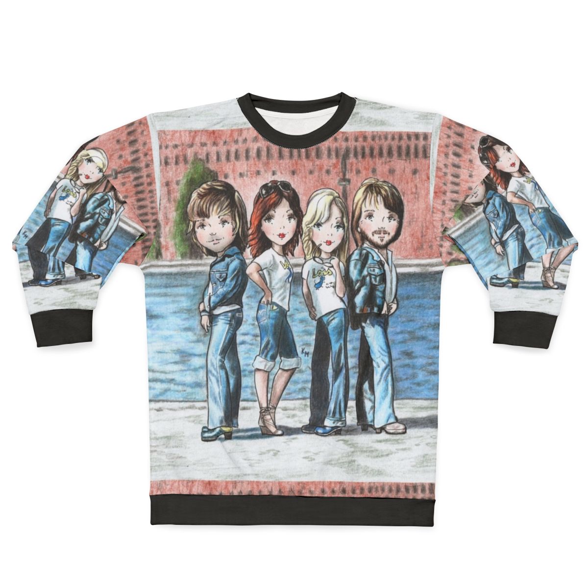 70s inspired "Walking in the City" unisex sweatshirt