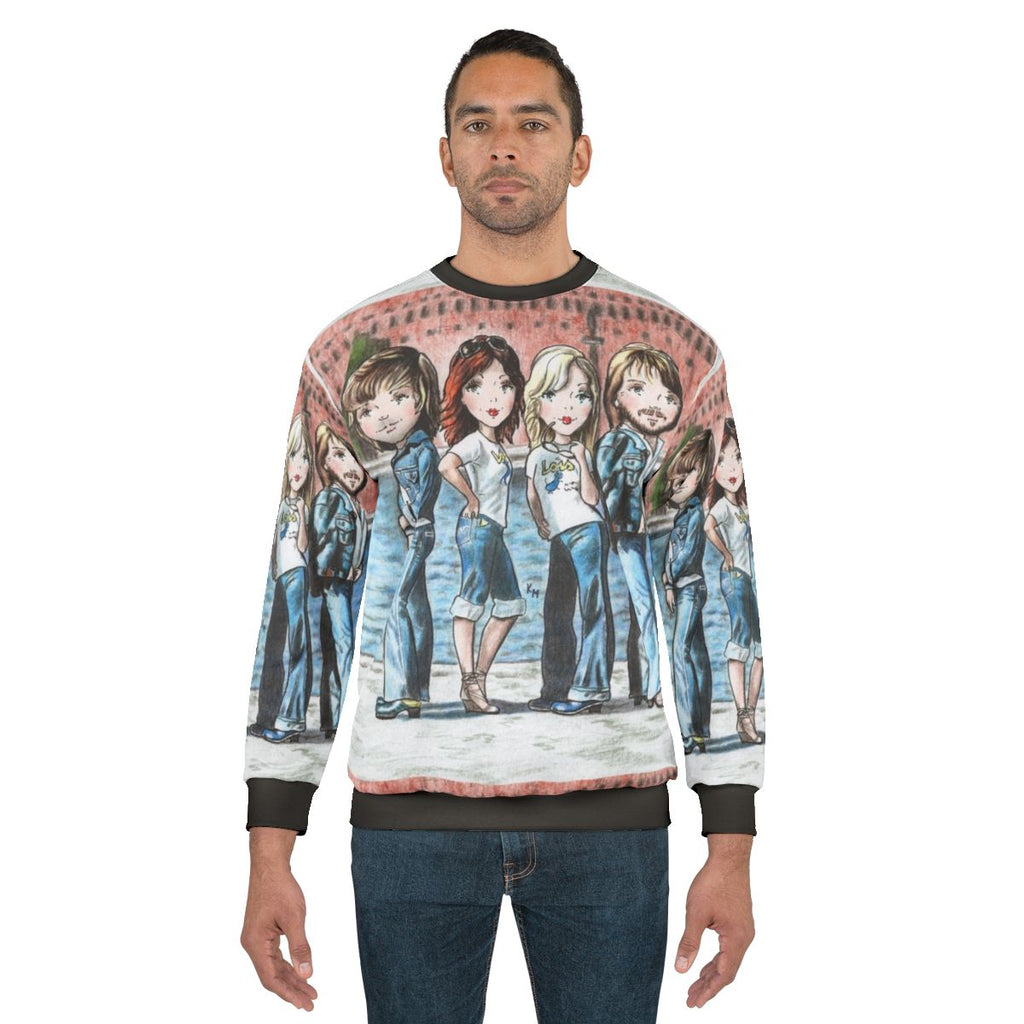 70s inspired "Walking in the City" unisex sweatshirt