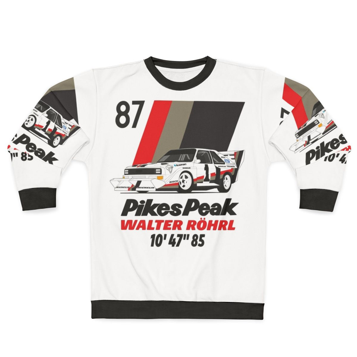 Walter Rohrl's Audi Quattro racing up Pikes Peak Hill Climb