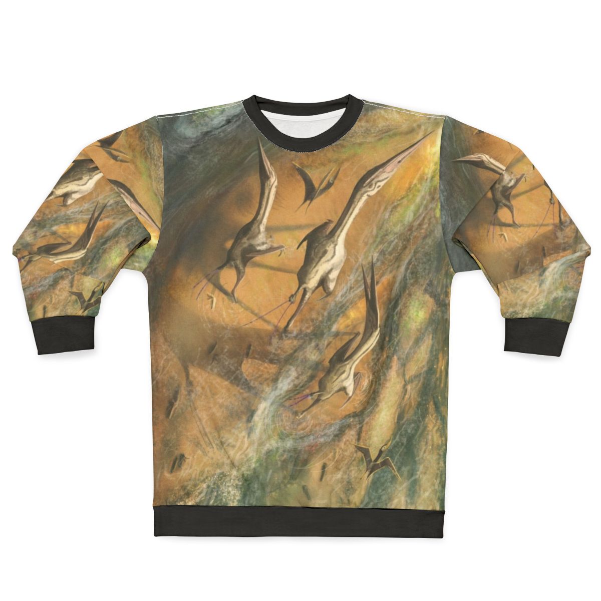 Wandering azhdarchid pterosaurs sweatshirt featuring palaeoart design
