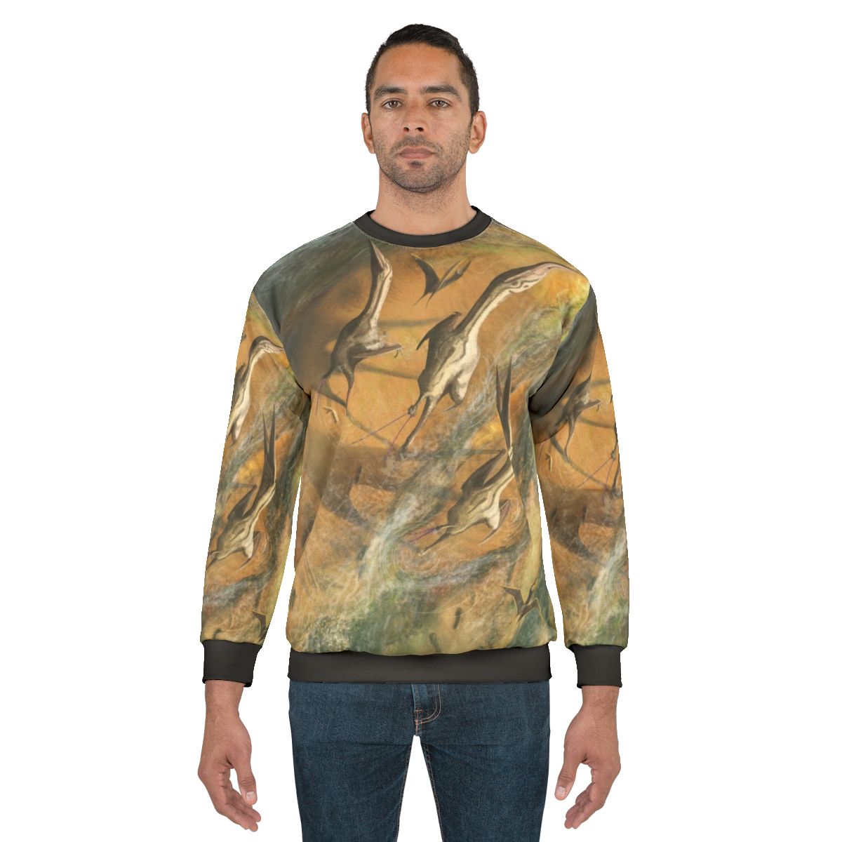 Wandering azhdarchid pterosaurs sweatshirt featuring palaeoart design