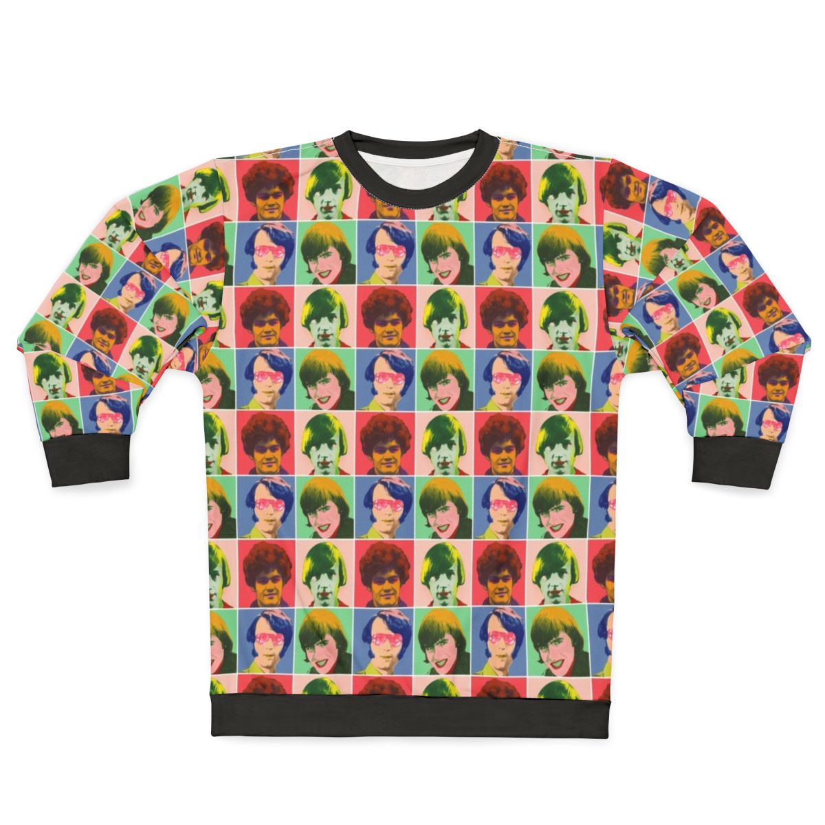 Warhol-inspired Monkees checkered sweatshirt