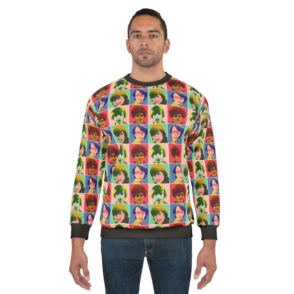 Warhol-inspired Monkees checkered sweatshirt