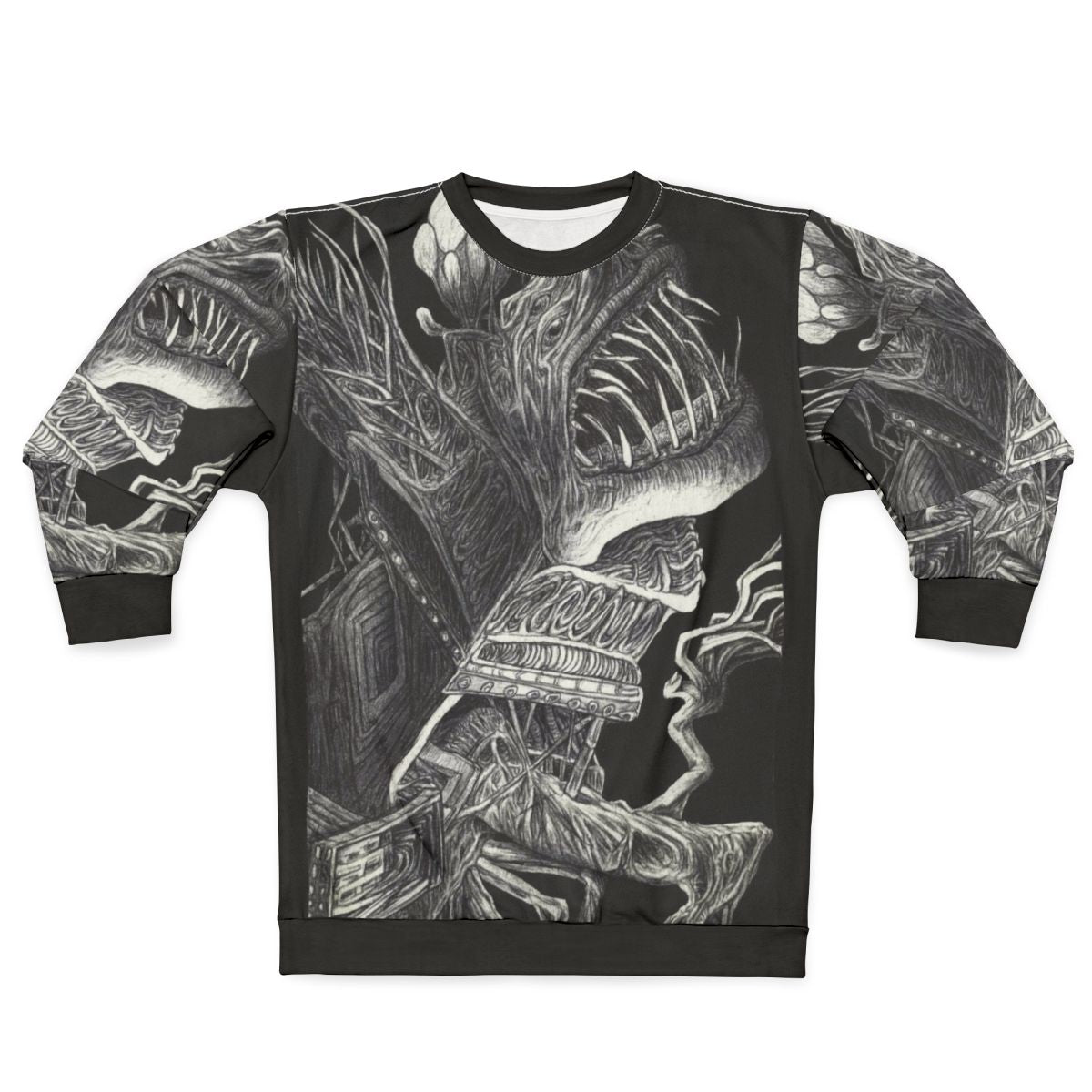 Waste Sweatshirt with a surreal and gothic inspired design