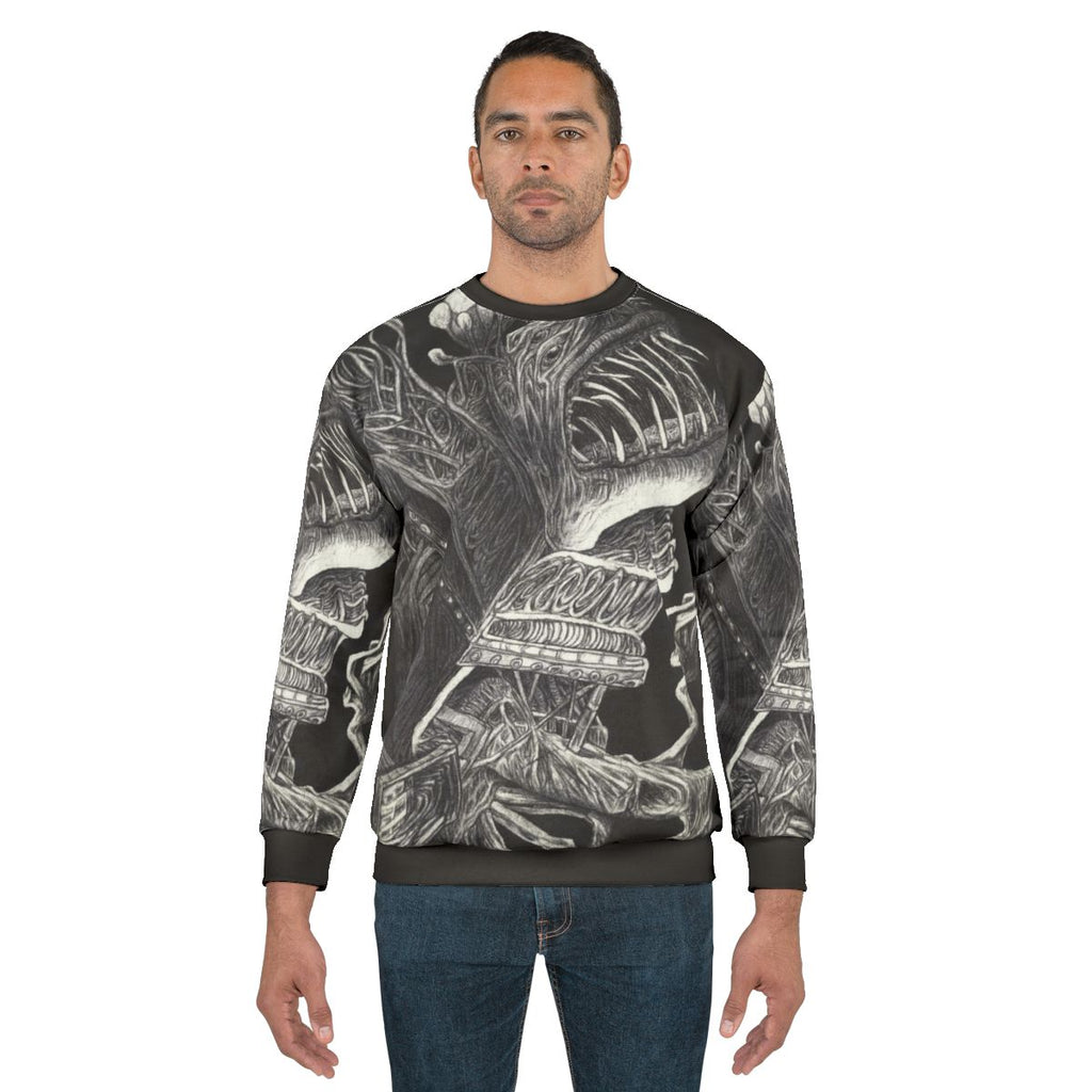 Waste Sweatshirt with a surreal and gothic inspired design
