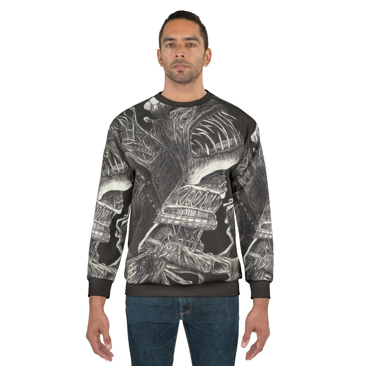 Waste Sweatshirt with a surreal and gothic inspired design