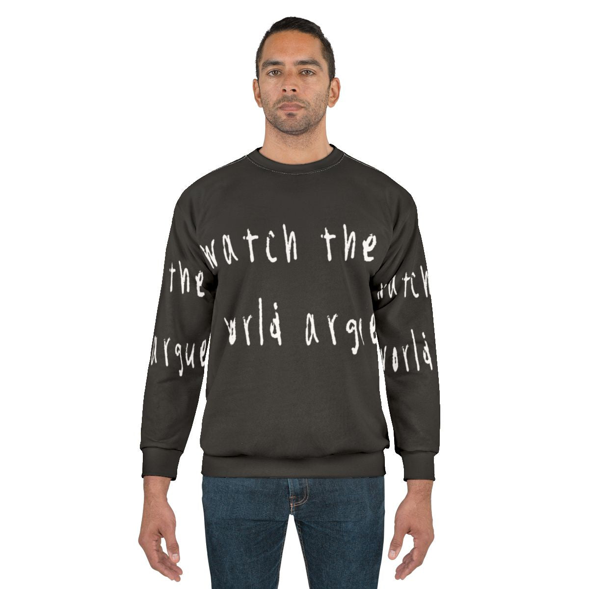 80s INXS Music Pop Art Sweatshirt "Watch the World Argue"
