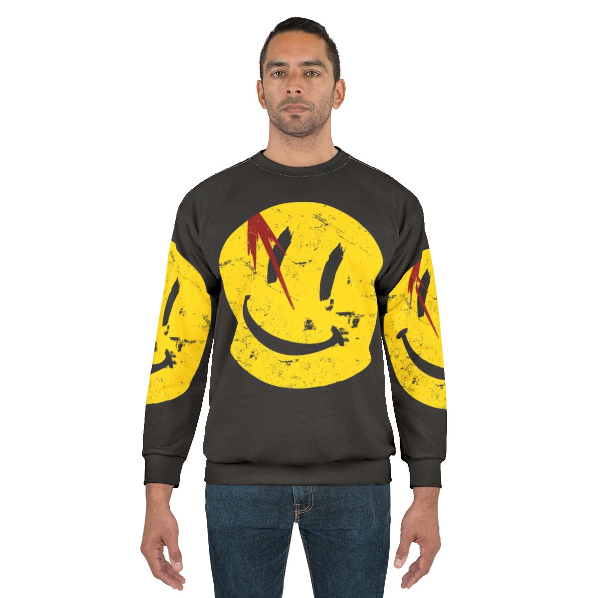 Vintage Watchmen Symbol Smile Sweatshirt