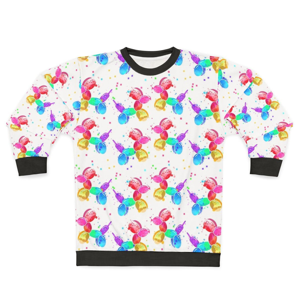 Colorful watercolor balloon dogs sweatshirt