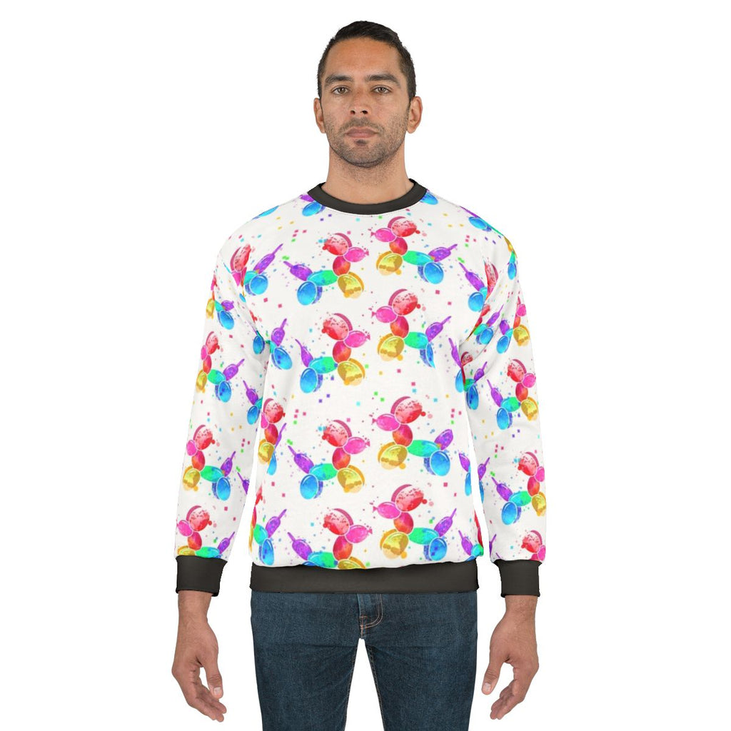 Colorful watercolor balloon dogs sweatshirt