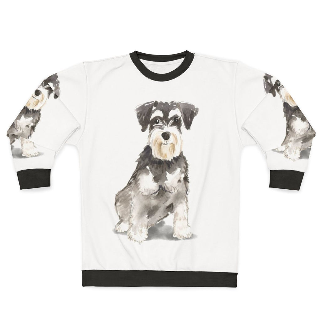Watercolor miniature schnauzer dog sweatshirt