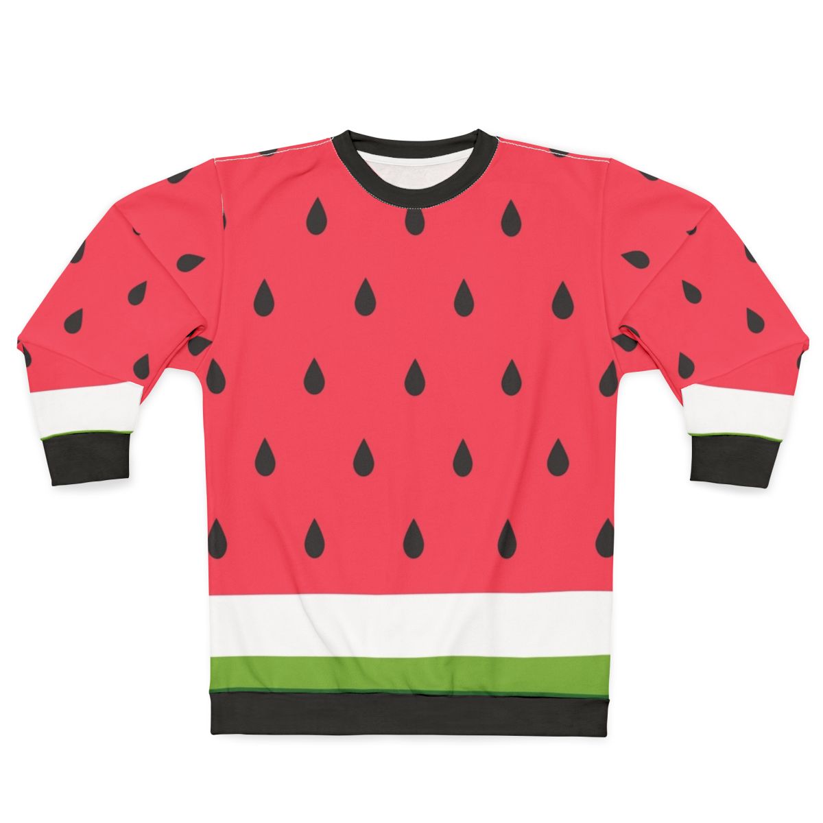 Watermelon abstract sweatshirt with vibrant fruit graphic design