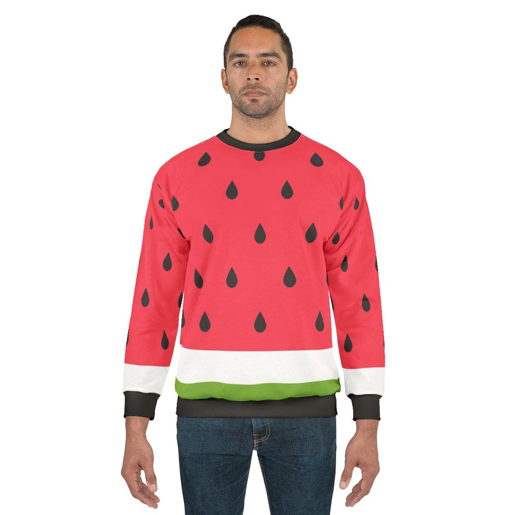 Watermelon abstract sweatshirt with vibrant fruit graphic design