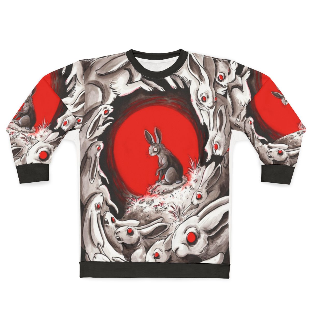Watership Down inspired sweatshirt with rabbit characters Fiver and Hazel