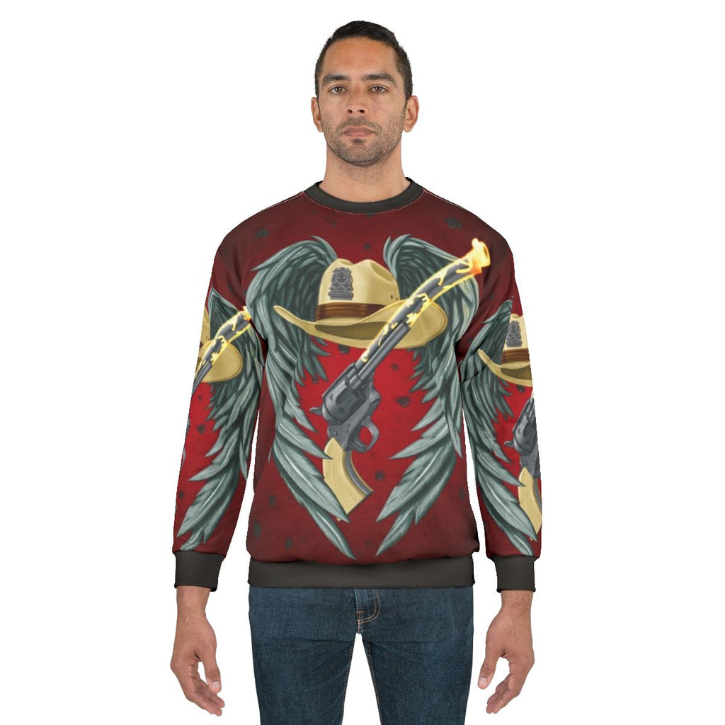 Wayhaught Earpers Sweatshirt featuring characters from the Wynonna Earp TV show