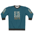 We Came, We Saw, We Kicked Caesar's Ass Superhero Sweatshirt with Julius Caesar, Arrow Verse, and Roman Empire Quotes