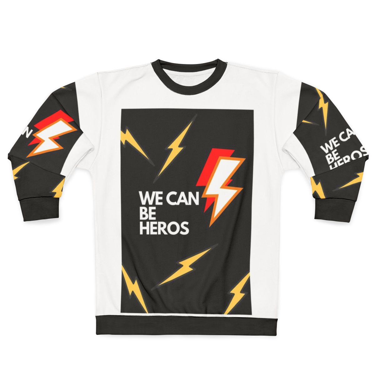 We Can Be Heros Superhero Sweatshirt with Lightning Design