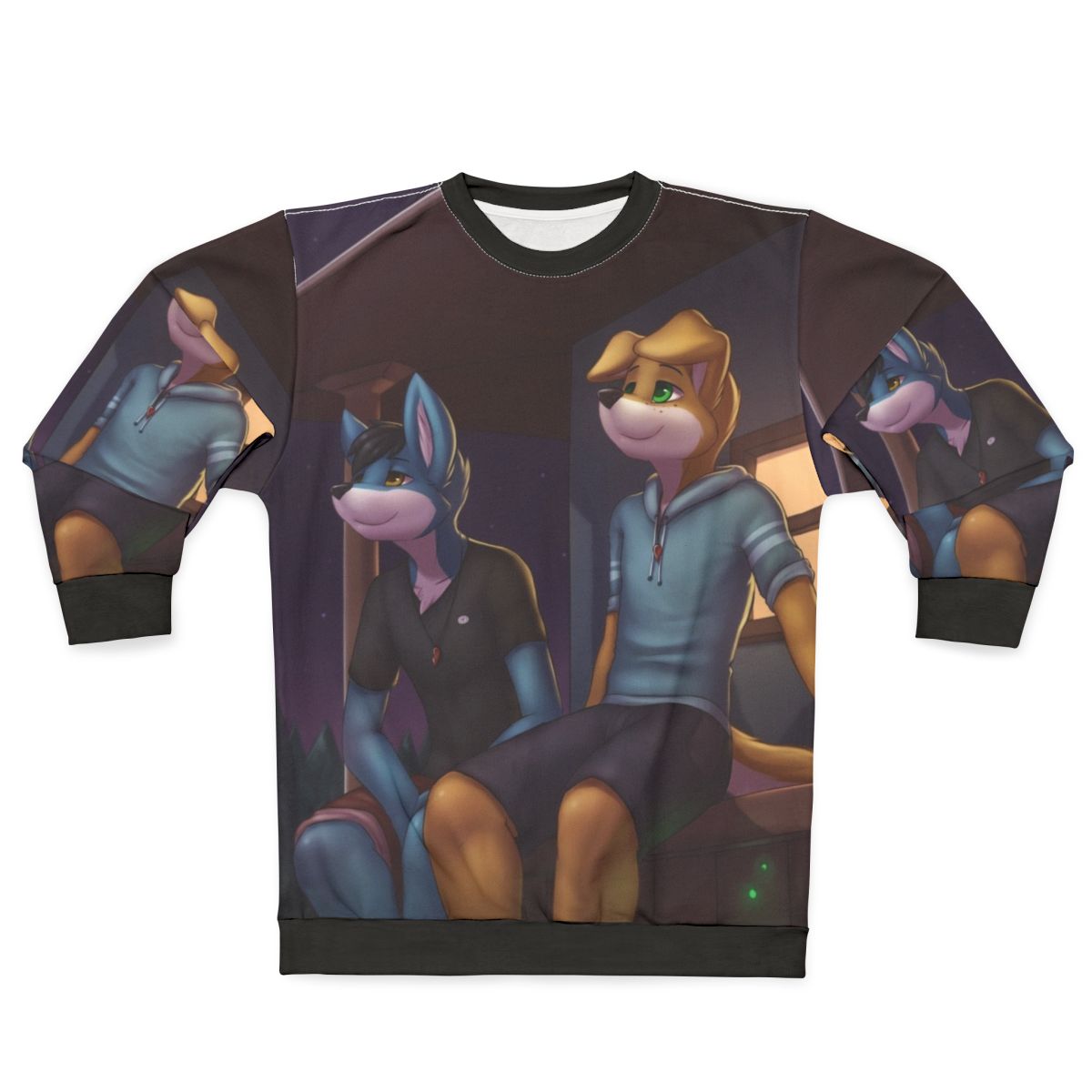 Weekend 2 Cover Art Sweatshirt featuring Zeaharu furry dog design