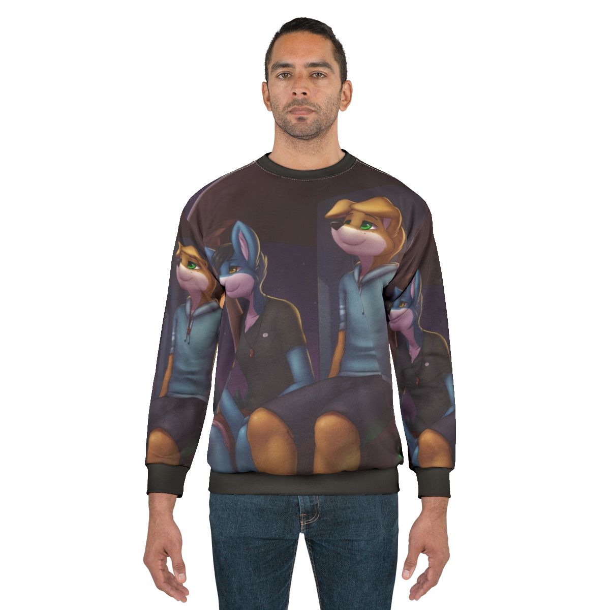 Weekend 2 Cover Art Sweatshirt featuring Zeaharu furry dog design