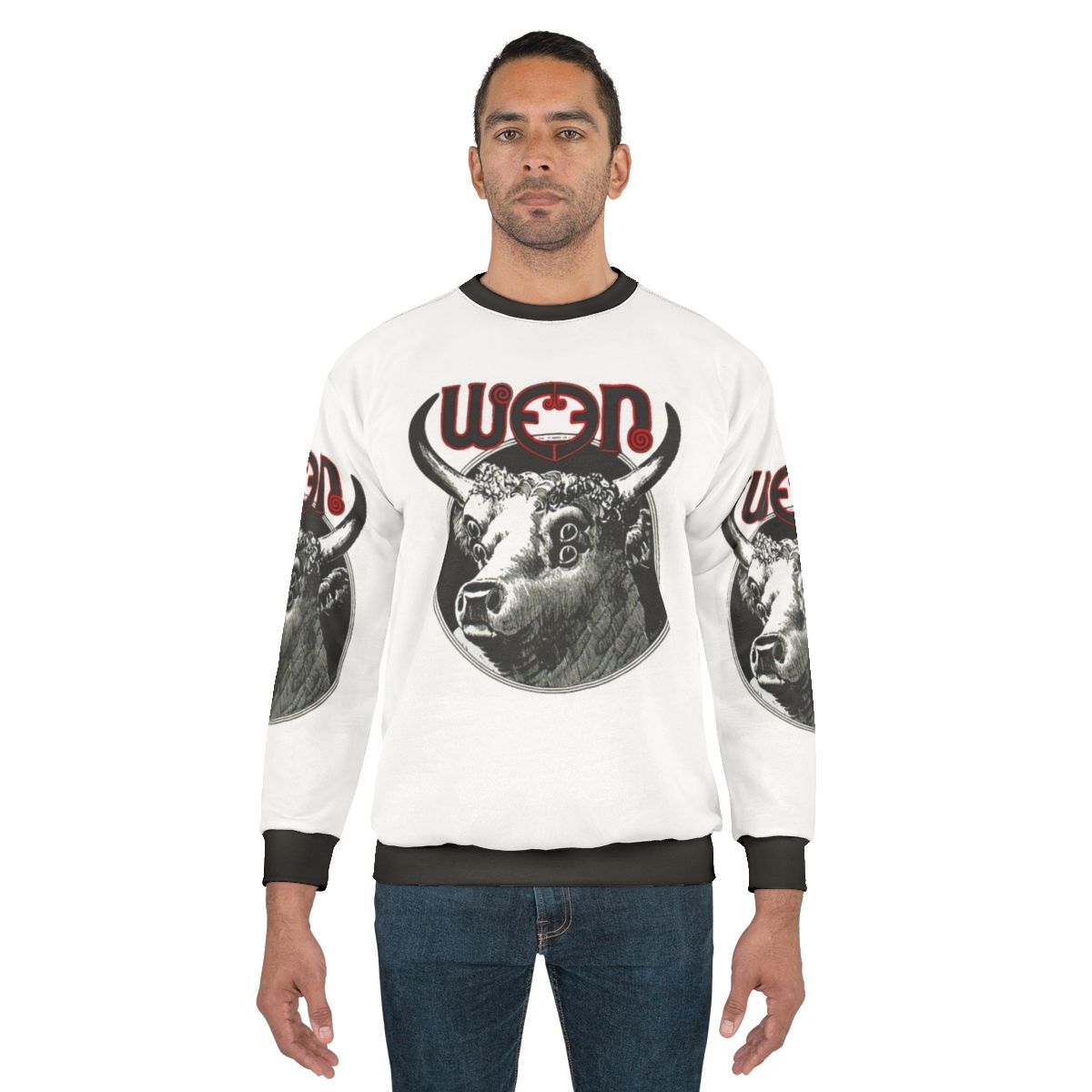 Ween inspired graphic sweatshirt with band logo