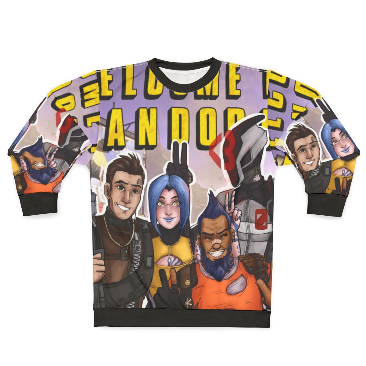 Pandora Borderlands Sweatshirt featuring Zer0, Maya, Axton, and Salvador