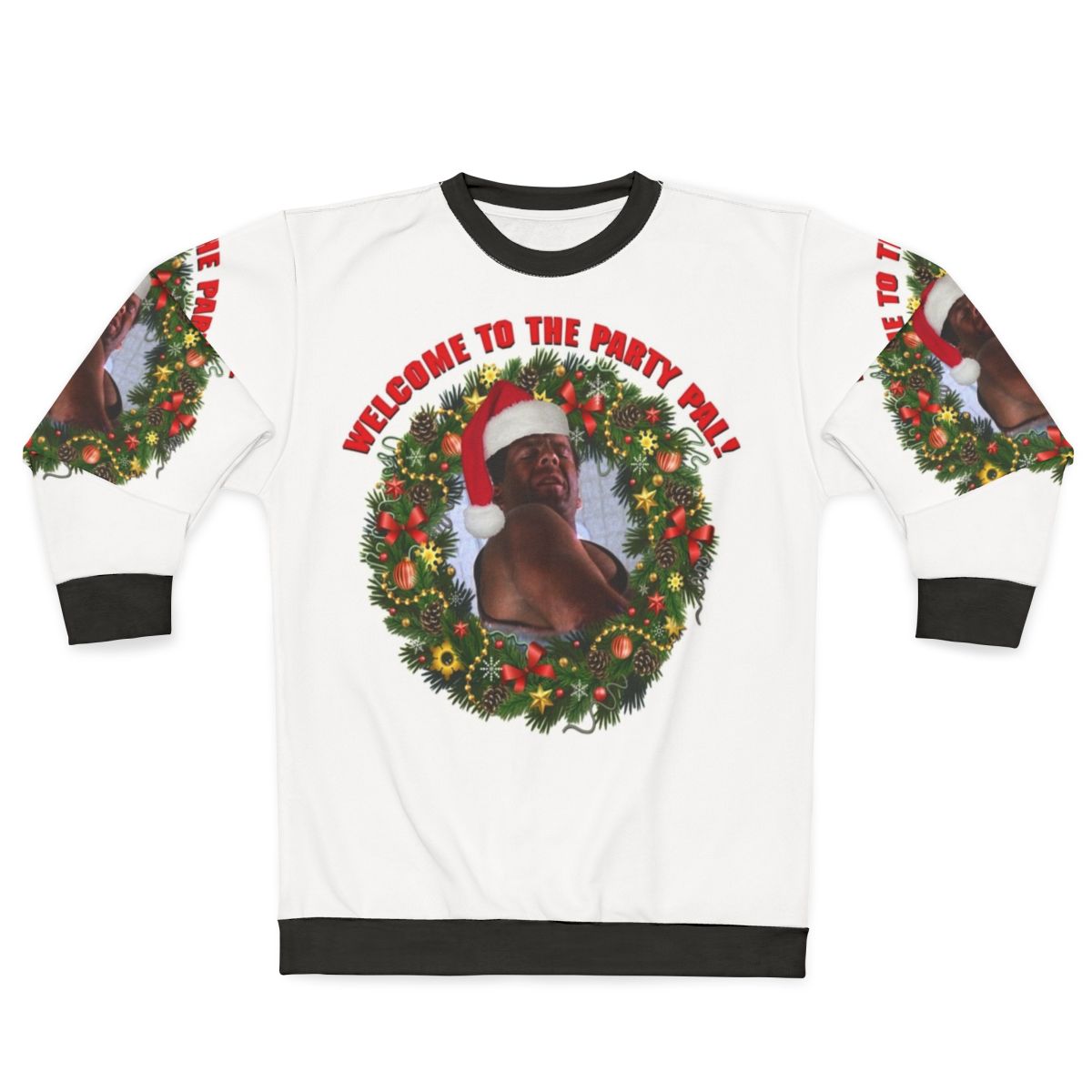 Die Hard "Welcome to the Party Pal" Retro 80s Christmas Sweatshirt