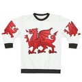 Welsh red dragon leather texture sweatshirt