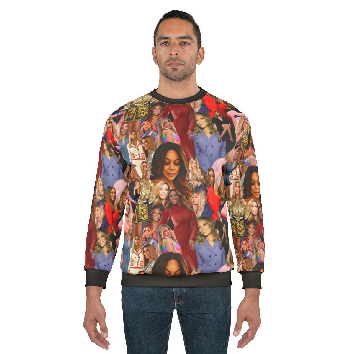Wendy Williams Celebrity Sweatshirt with Repetitive Pattern