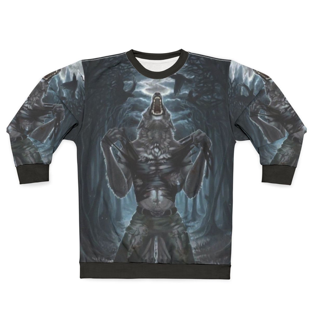 Werewolf Ripping Shirt Meme Sweatshirt