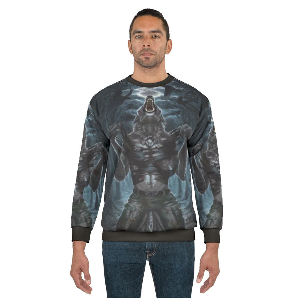 Werewolf Ripping Shirt Meme Sweatshirt