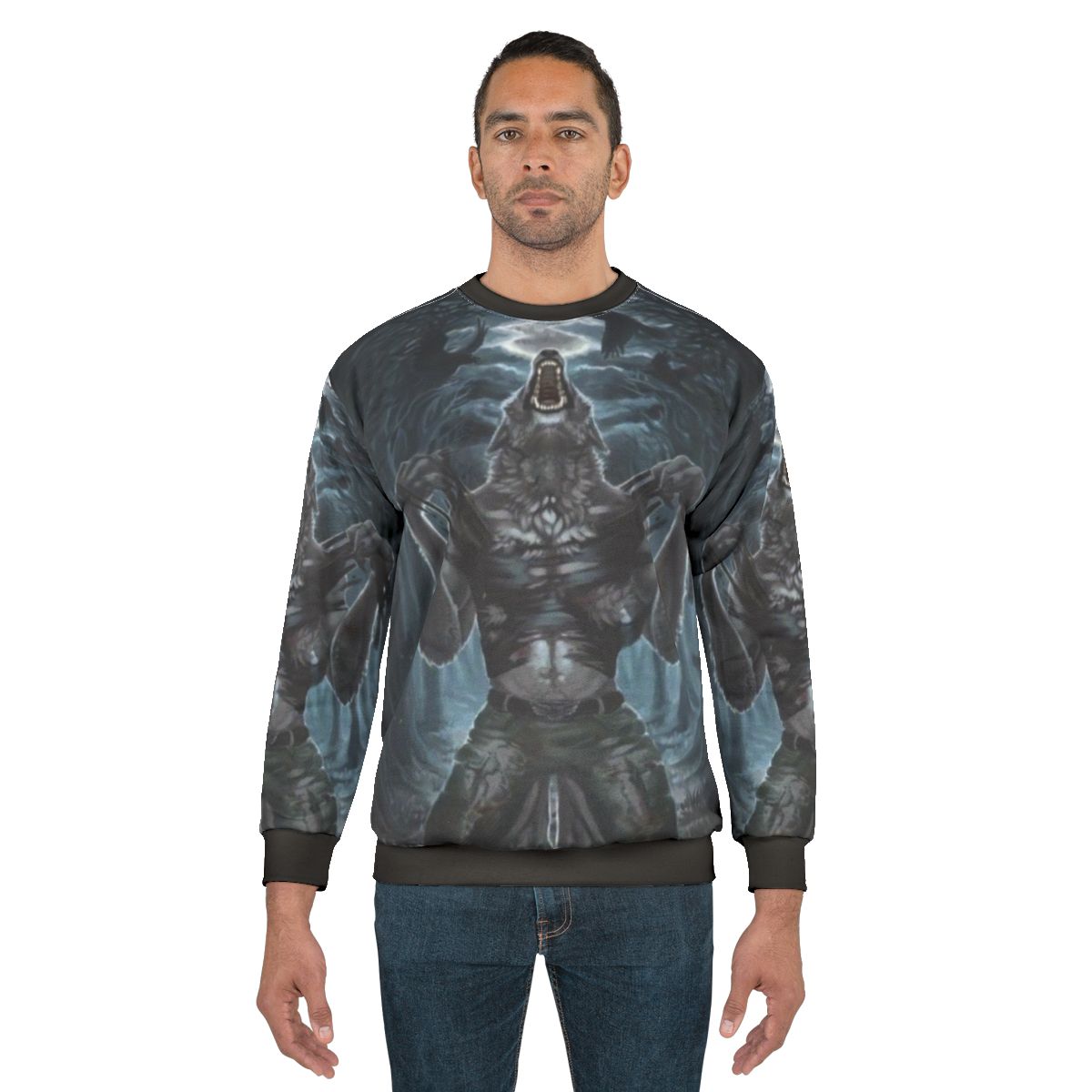 Werewolf Ripping Shirt Meme Sweatshirt