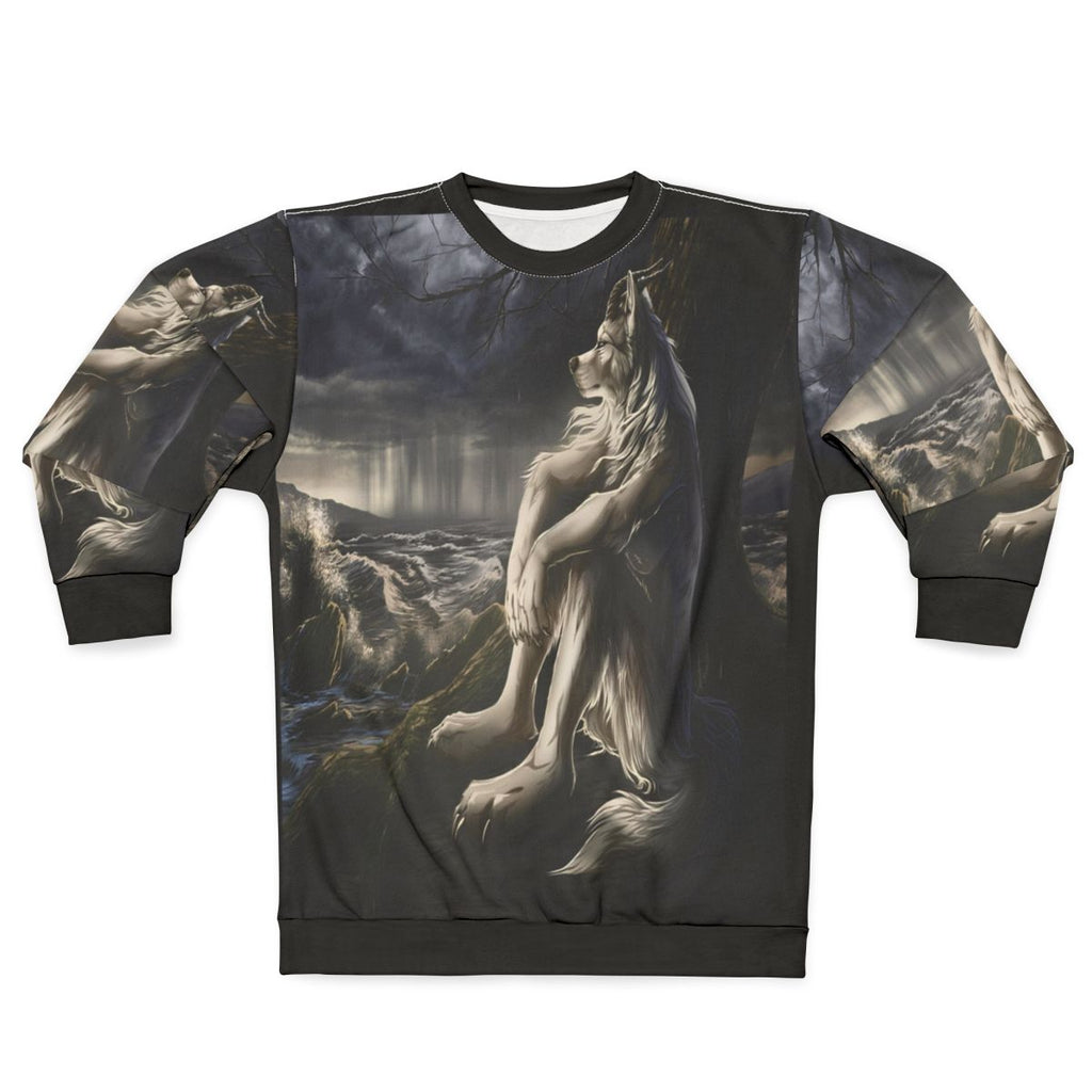Werewolf Sitting Meme Sweatshirt